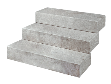 Blockstufen Kalkstein Camino Grey freigestellt