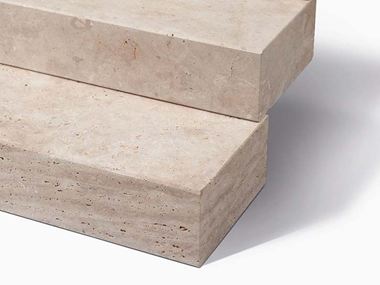 Blockstufen Travertin Medium zugeschnitten