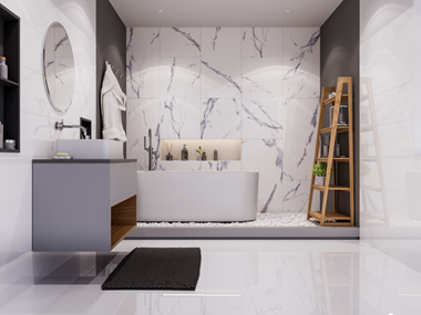 PerlaBiancaintBrilliantWhite Badezimmer Large