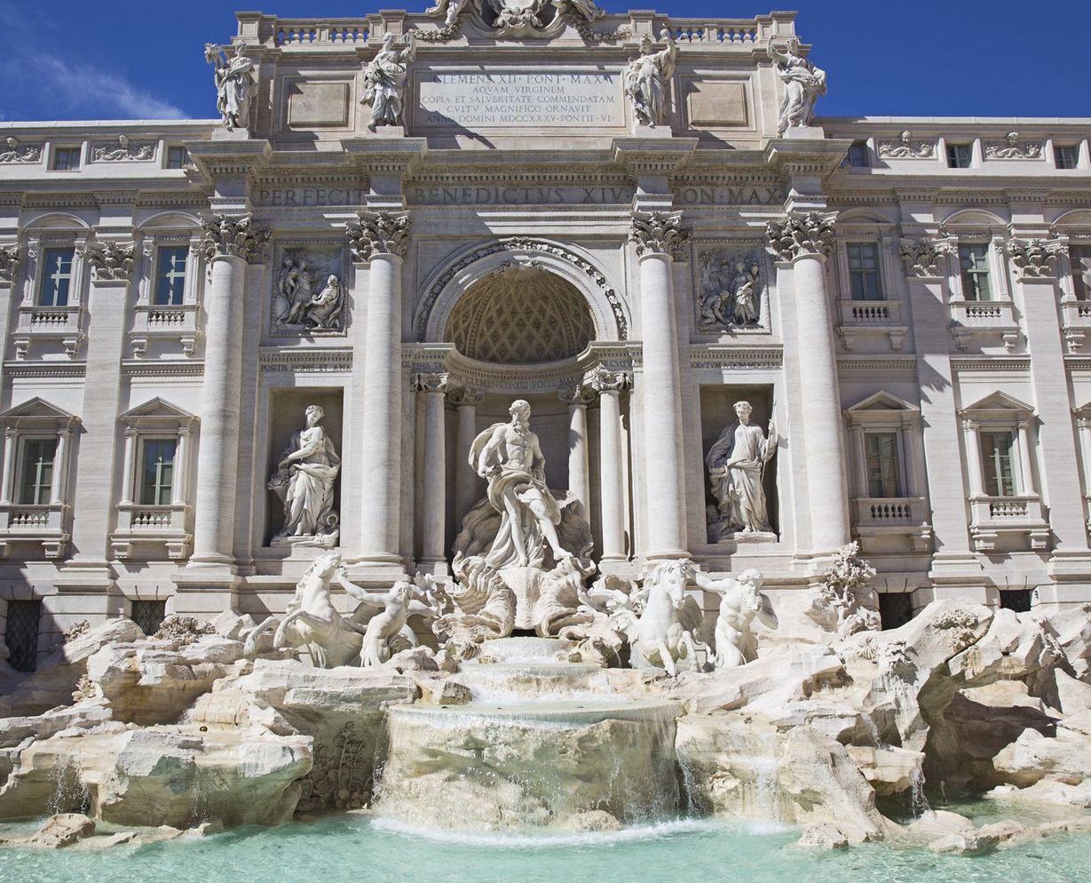 Weisser Marmor Trevi Brunnen gdvcom